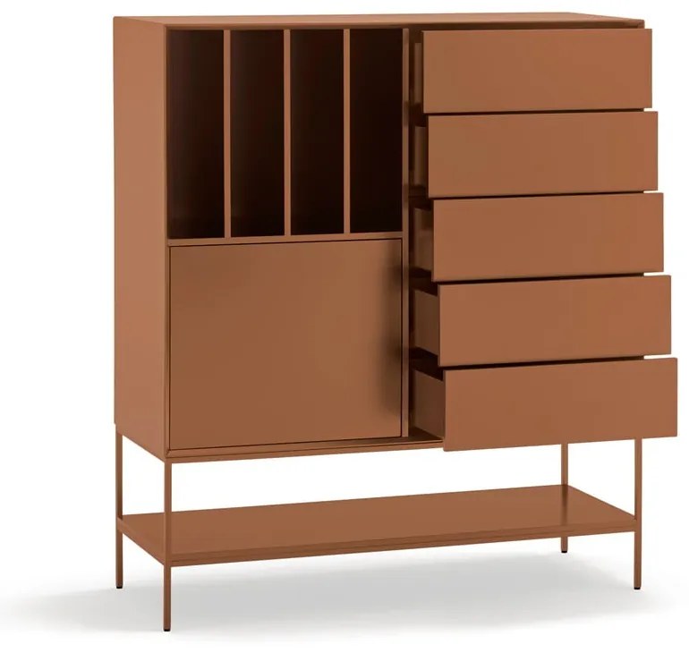 Dulap cărămiziu 120x140x45 cm Platt – Teulat