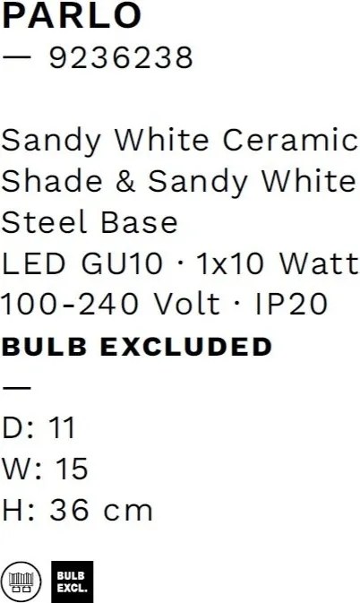 Aplica de perete design minimalist PARLO alba