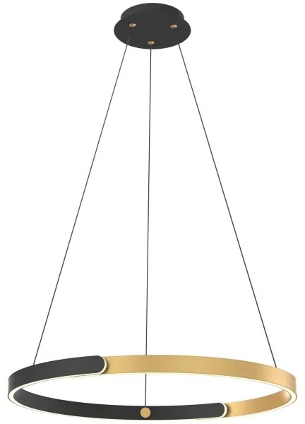 Lustră LED pe cablu Zuma Line MD4417-1M-3BGD LINOS LED/30W/230V negru/auriu