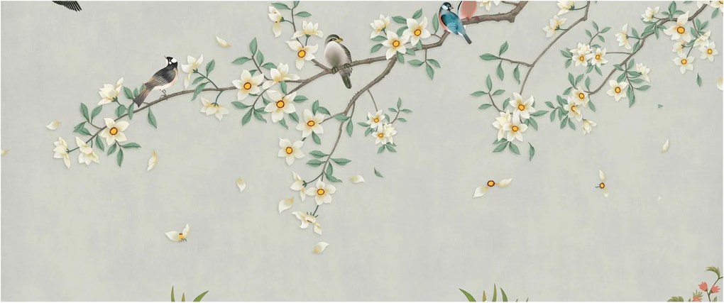 Tablou - Adunarea păsărilor (120x50 cm)