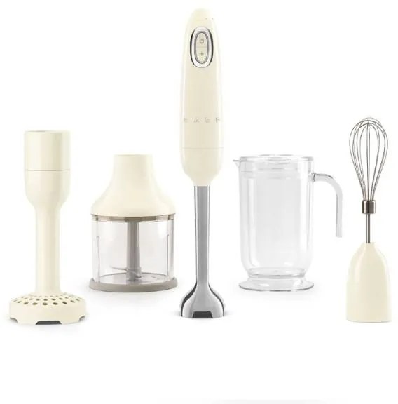 Blender manual cu accesorii Cream Smeg HBF22CREU