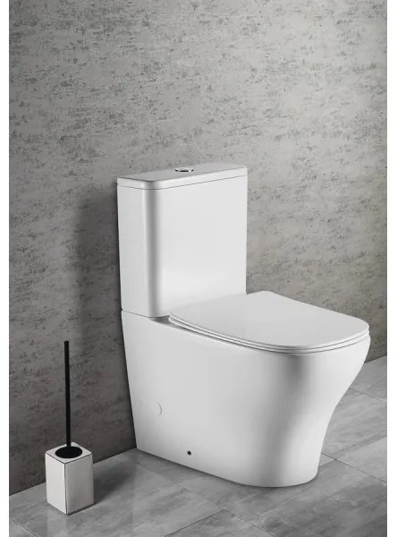 Sapho - Vas WC combinat BELLO, evacuare pe pardoseală/pe perete, ceramică, alb