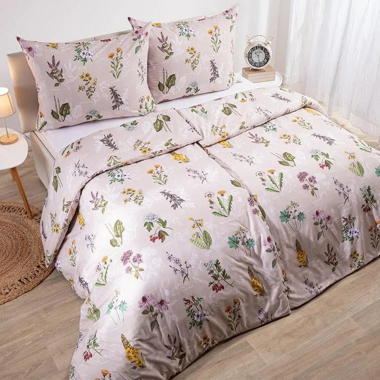 decoDoma Lenjerie de pat din microfibră IERBURI 2 pat simplu