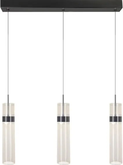 Lustră LED suspendată pe cablu AMBIENTE 3xLED/6W/230V 3000/4000/6000K neagră