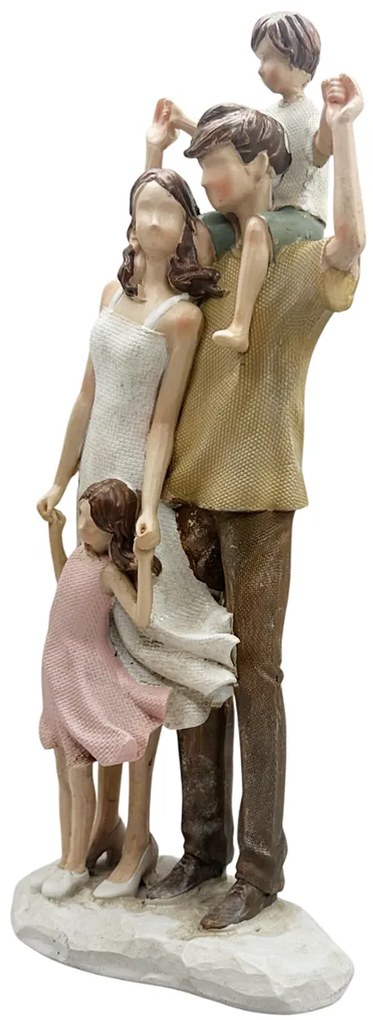 Statueta Cuplu cu copii YOUNG FAMILY, 28cm