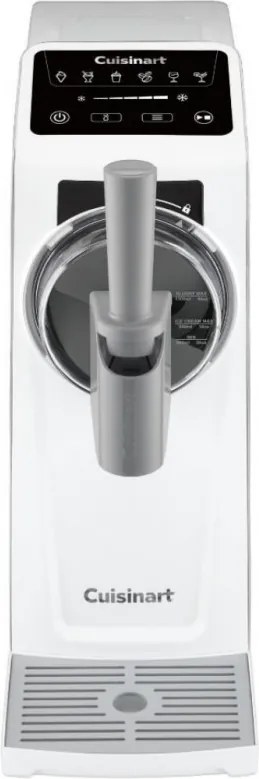 La mâna a doua: Masina de facut inghetata Cuisinart Frost Fusion Ice Cream & Slushie ICE201E, 170 W, 1,6 l, Dozare inteligenta, Mentinere a temperaturii, Compresor, Alb