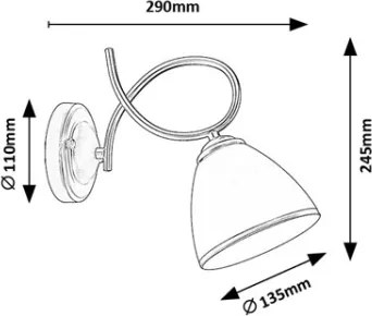 Brilagi - Lampă de perete FRED 1xE27/60W/230V auriu