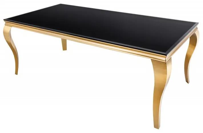 Masa dining eleganta Modern Barock 200cm, negru/ auriu