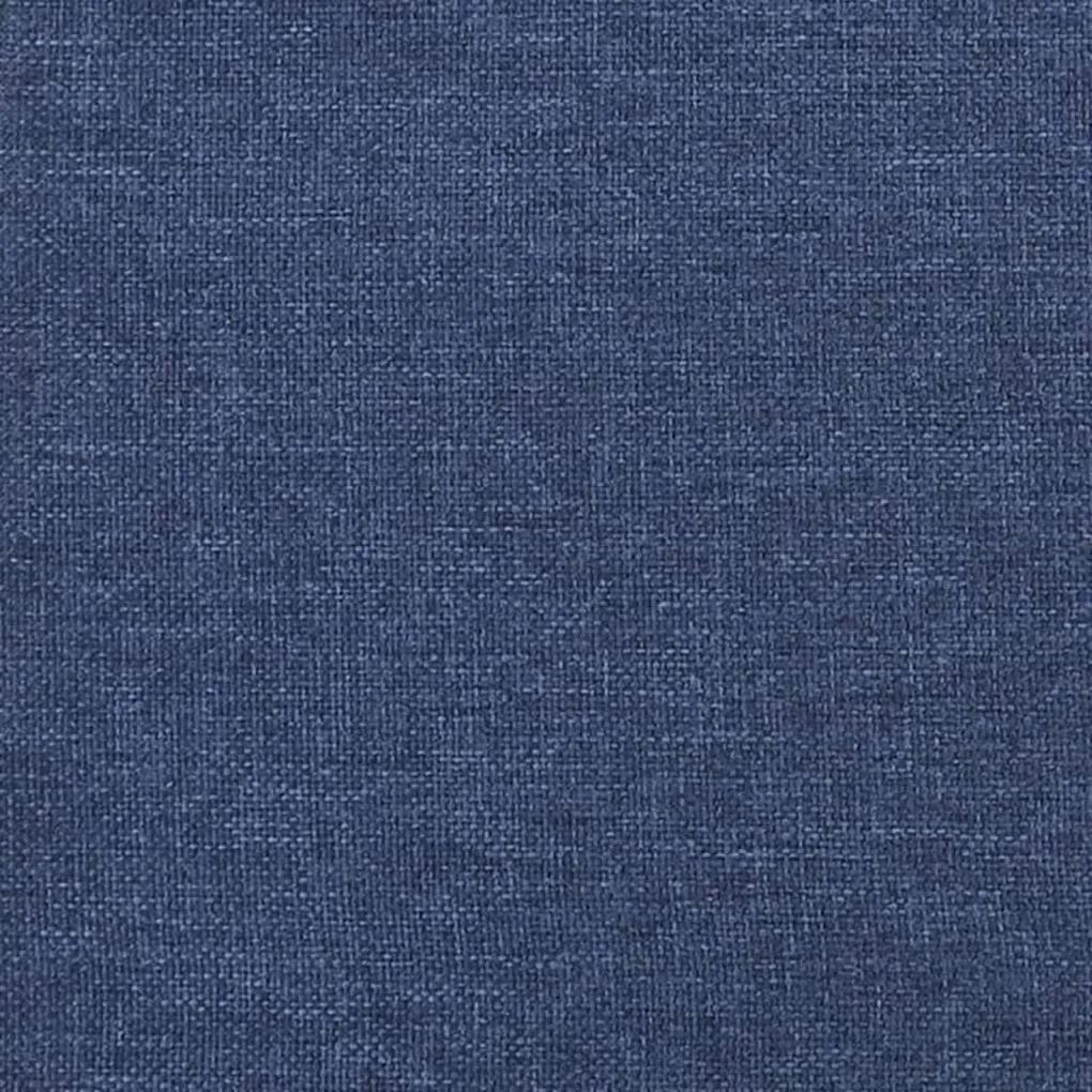 Taburet, albastru, 60x60x39 cm, material textil si piele eco Albastru
