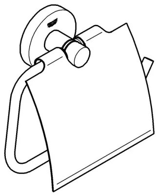 GROHE ESSENTIALS 40367001 - Suport pentru hârtie igienică, 167 x 119 mm, crom lucios