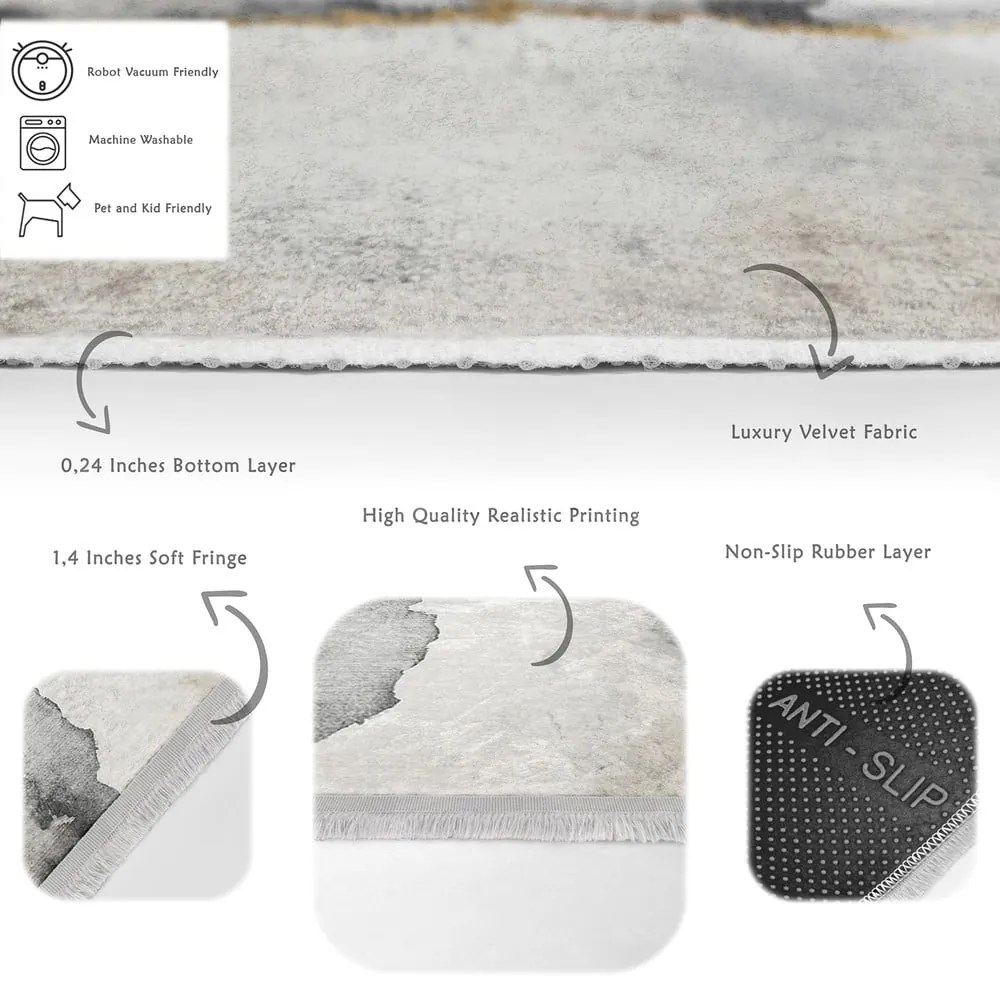 Covor gri 160x230 cm – Mila Home