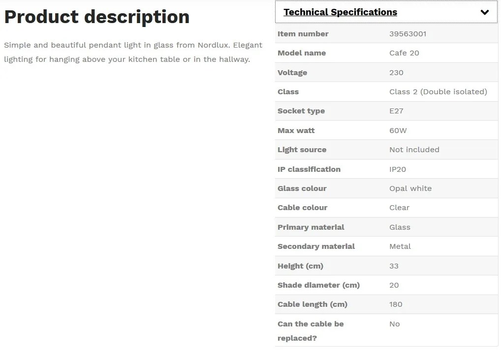 Pendul diametru 20cm Cafe 39563001NL