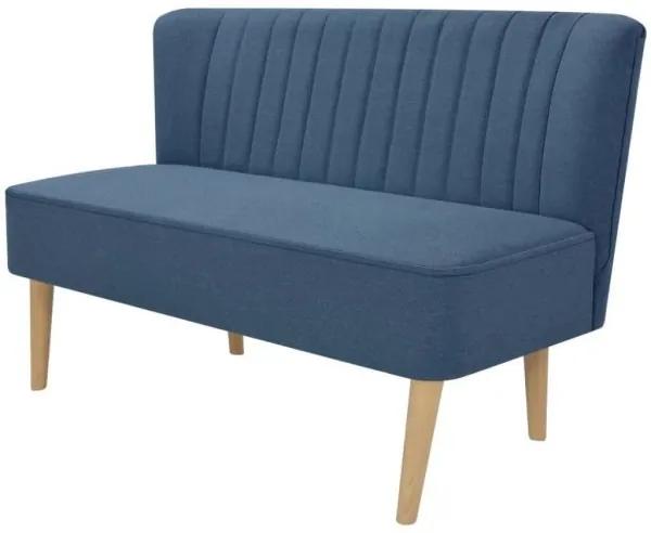 Canapea cu material textil, 117 x 55,5 x 77 cm, albastru