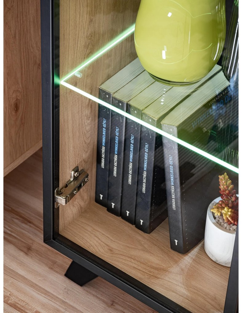 Mobilier living Lyran (hikora jackson + negru (cu iluminat LED). 1097694