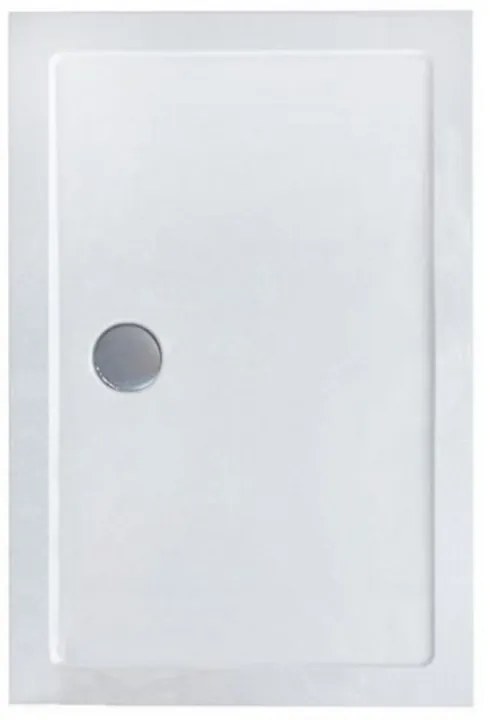 Tavă de duș Enzo SMC asimetrică joasă, dimensiune 120x80x4 cm