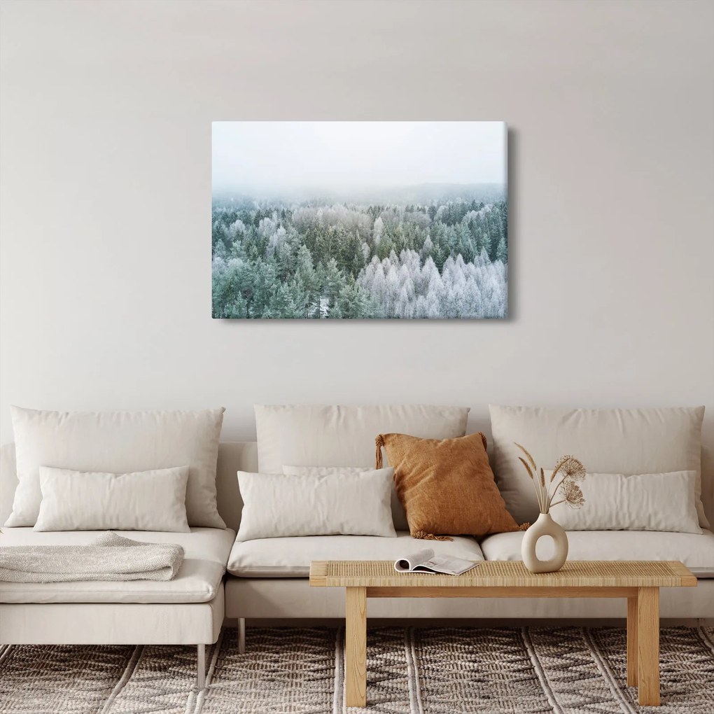 Tablou - Crestele munțillor înzăpezite (90x60 cm)
