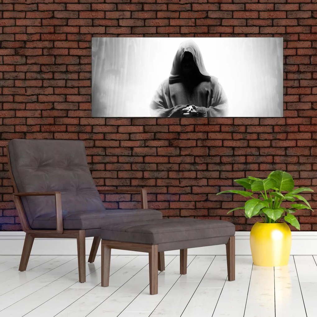 Tablou - Un călugăr într-o mănăstire (120x50 cm)