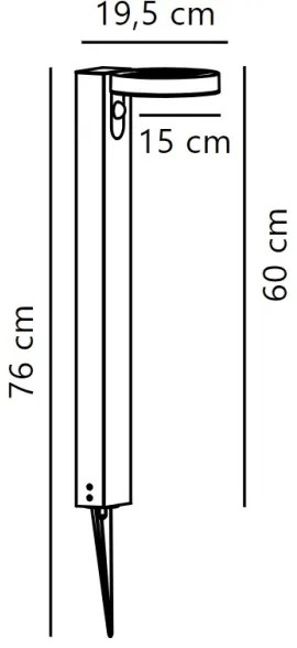 Nordlux - Lampă solară LED cu senzor RICA LED/5W/3,7V IP44