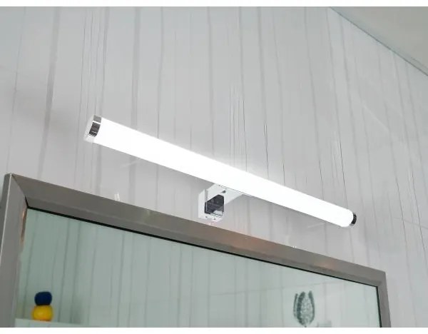 Iluminare LED pentru oglindă de baie, 10W, 230V, 45 cm, IP44, crom lucios