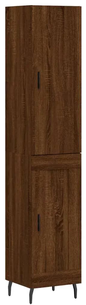 3199128 vidaXL Dulap înalt, stejar maro, 34,5x34x180 cm, lemn prelucrat