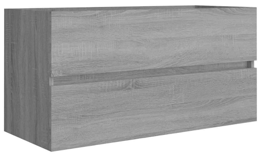 Dulap de chiuveta, sonoma gri, 90x38,5x45 cm, lemn prelucrat sonoma gri, Dulap pentru chiuveta, 1