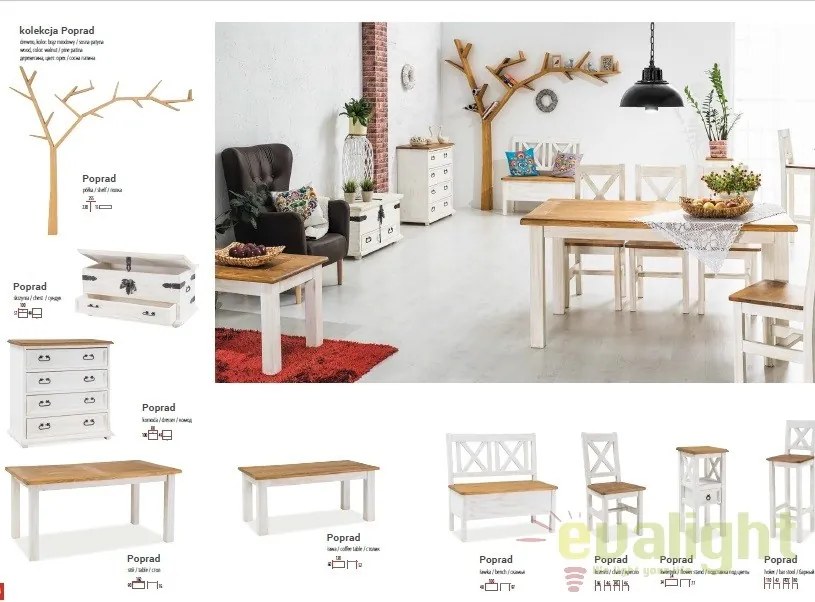 Scaun de bar din lemn design scandinav POPRAD POPRADHORB SM