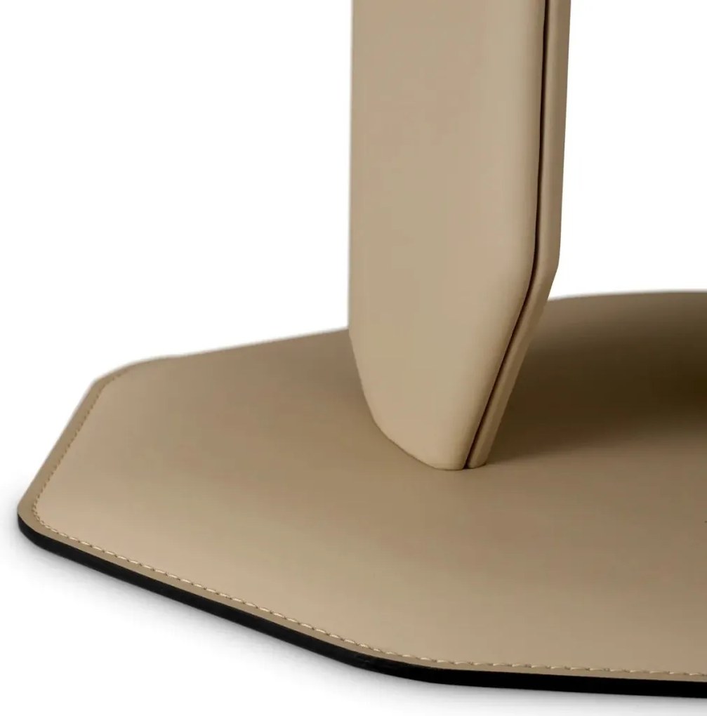 Masuta laterala design LUX, Piele Sintetica, Maro Deschis, Maurizio