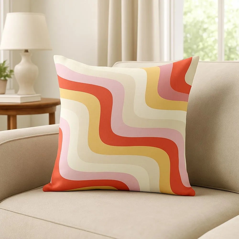 Față de pernă 43x43 cm Creamy Raspberry Swirl – Mila Home