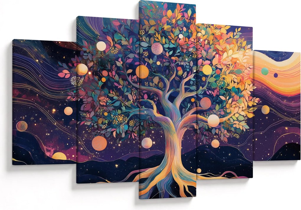 Tablou – Arbore violet plin de energie (150x105 cm)