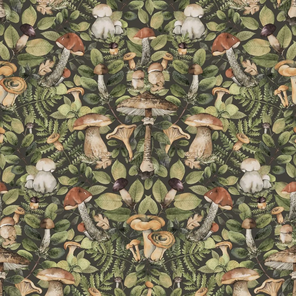 Fototapet, Mushroom Forest, Midnight, Rebel Walls