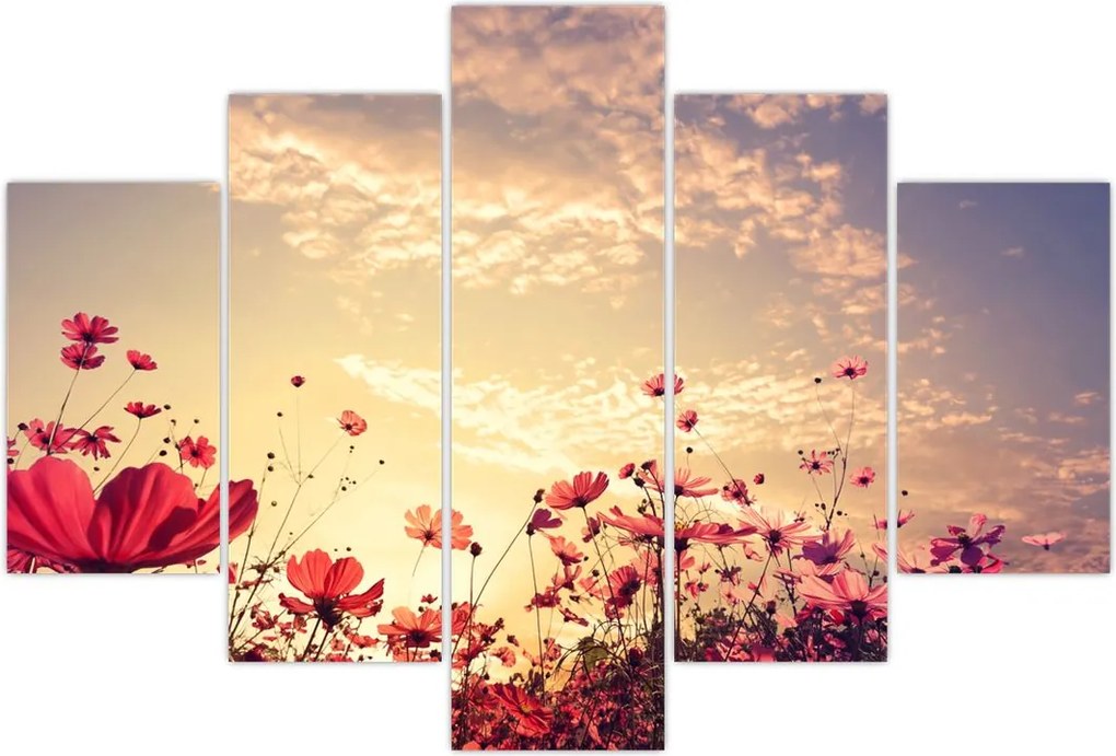 Tablou - Lunca cu flori (150x105 cm)