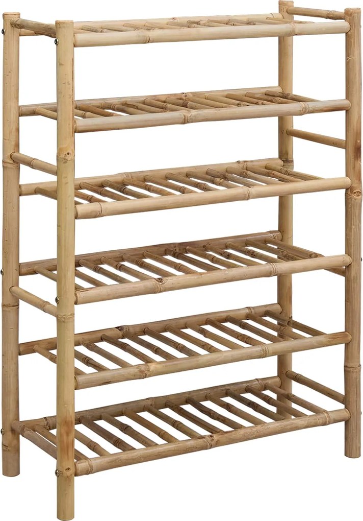 vidaXL Raft pentru încălțăminte cu raft natural 68 x 28 x 96 cm Bambus