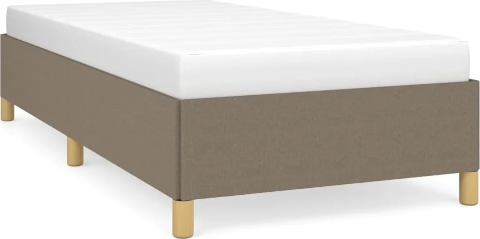 vidaXL Cadru de pat fără saltea, gri taupe, 100x200 cm, textil