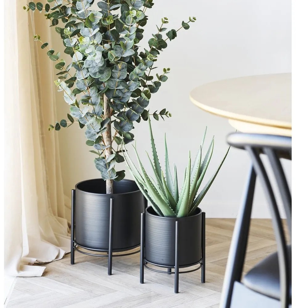 Ghivece decorative 2 buc. din metal ø 25 cm Svarta – House Nordic