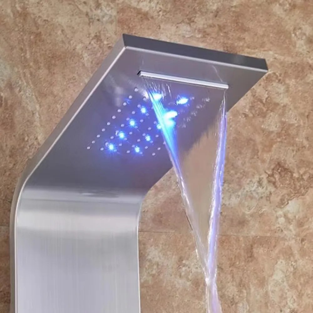 Panou de duș cu hidromasaj Aquapro crom