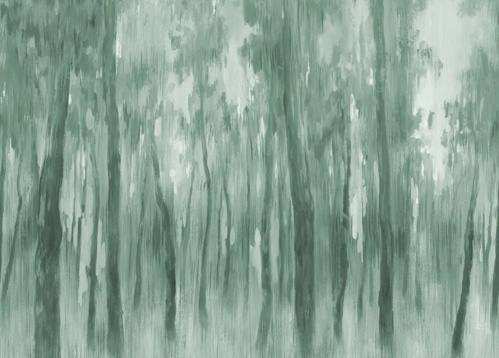 Fototapet, Morning Forest, Green, Rebel Walls