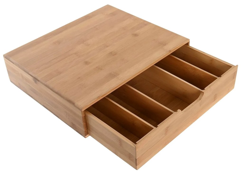 Organizator din bambus natur 35.3x30x9 cm