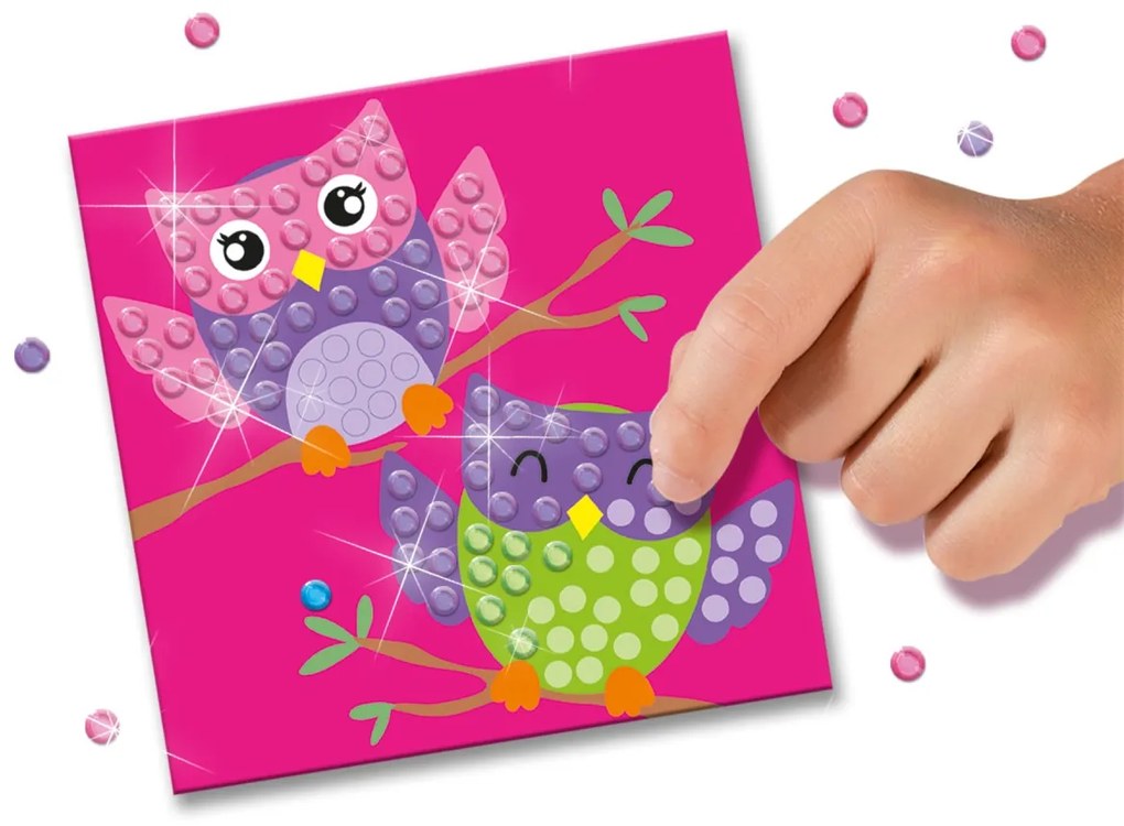 Set creativ copii - Decorare picturi cu diamante autoadezive