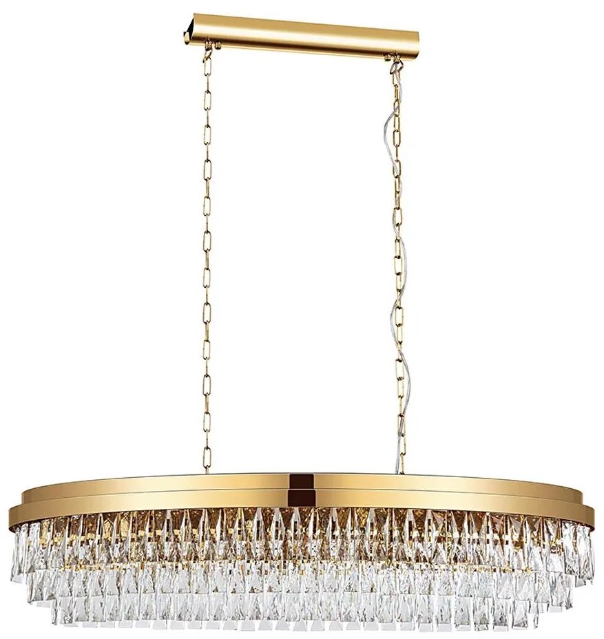 Lustră pe lanț VALPARAISO 13xE14/40W/230V aurie Eglo 39463