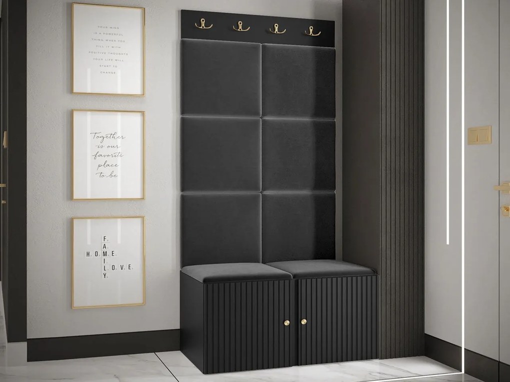Mobilier hol Tewarota Slim IV (Negru) . 1104837