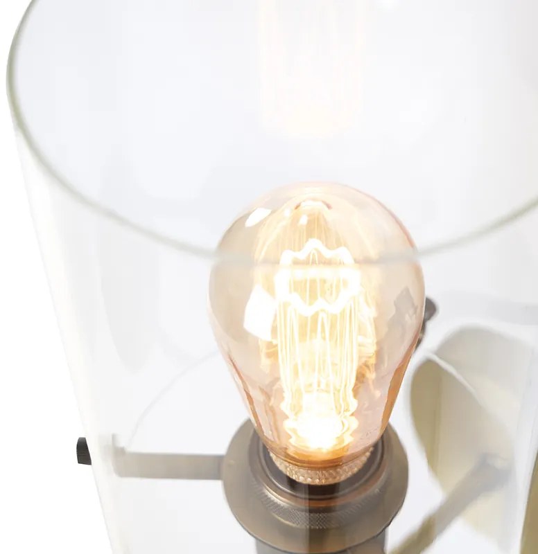 Lampa de perete moderna bronz cu sticla - Dome