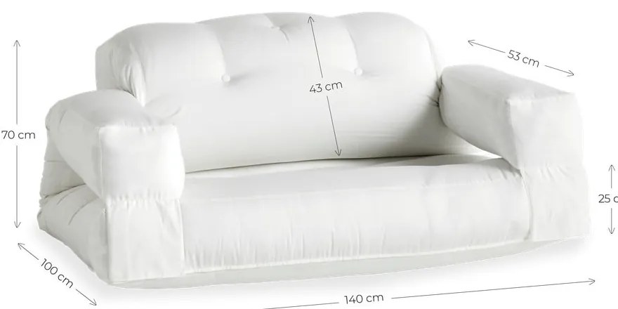Canapea extensibilă adecvată pentru exterior Karup Design Design OUT™ Hippo White, alb