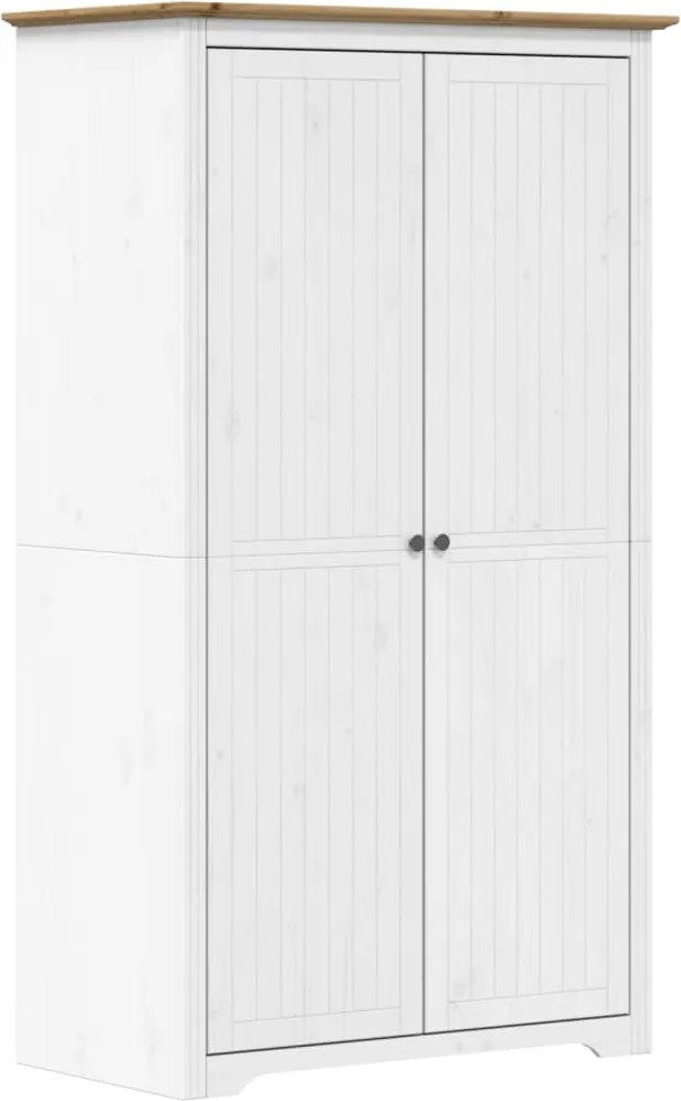 vidaXL Șifonier "BODO", alb & maro, 99x53,5x173 cm, lemn masiv de pin