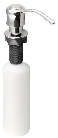 Dozator de săpun lichid argintiu lucios din plastic 350 ml – Sapho