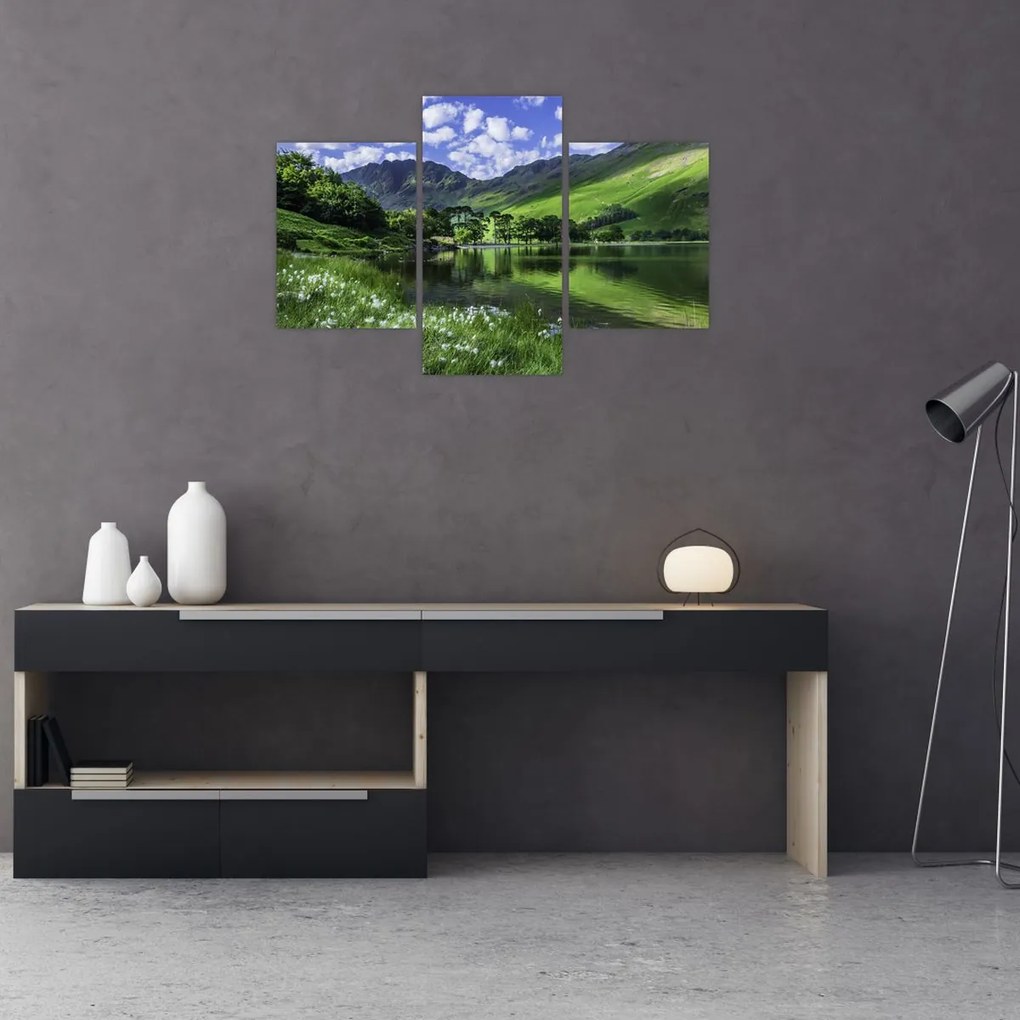 Tablou - Peisaj cu un lac (90x60 cm)