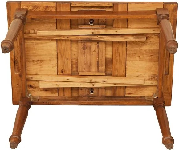 Masa extensibila, L120(210) 80 H80 cm, nuc antichizat, lemn masiv