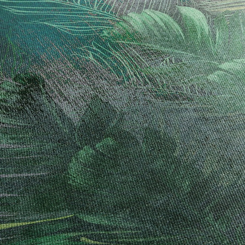 Tablou - Textura de beton cu frunze (120x50 cm)