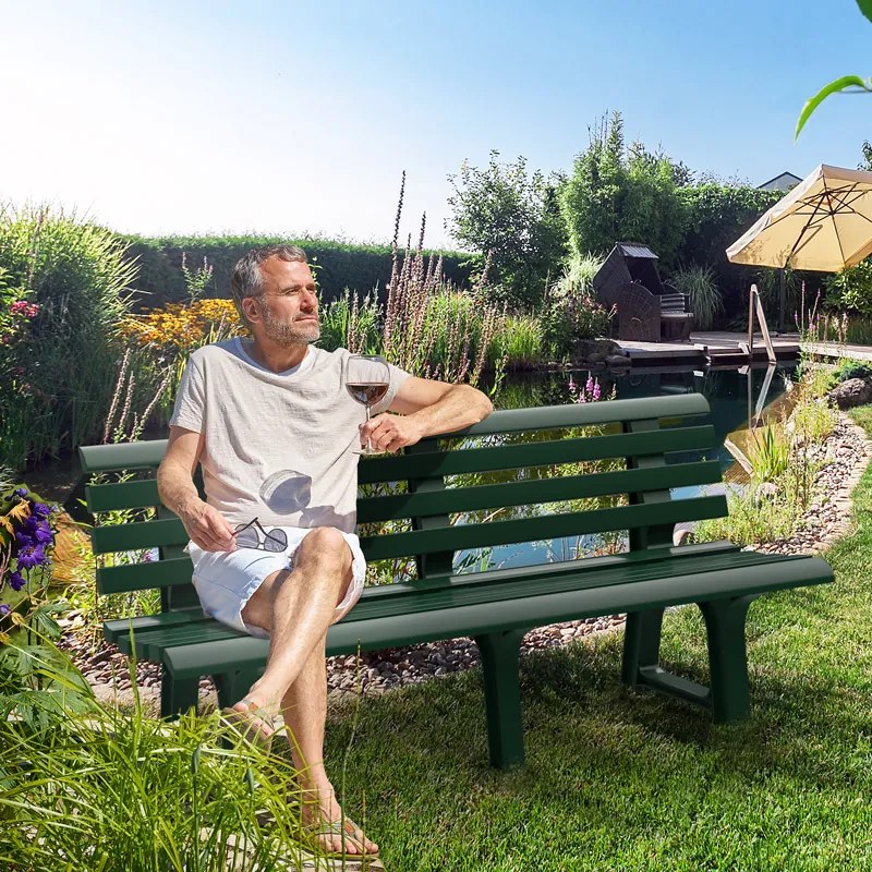 Bancă de grădină ORCHIDEA, 145x49x74cm, verde I.P.A.E-Progarden