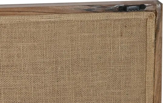 Set 2 tablouri decorative din bumbac chindi țesut manual în ramă din lemn de acacia, 60×90 cm, „Chindi"