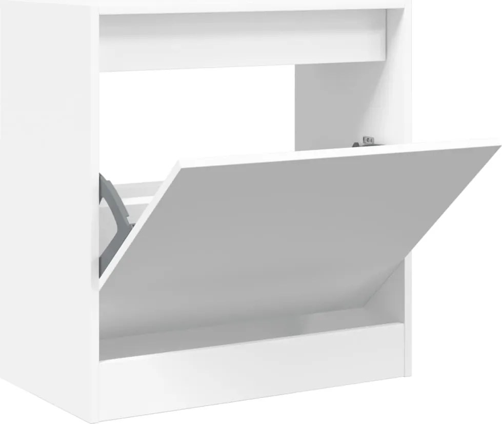 vidaXL Pantofar, alb, 60x34x63,5 cm, lemn compozit